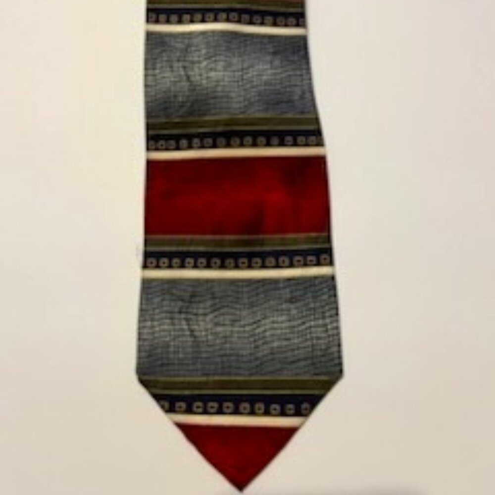 Bello Uomo Men's Silk Multicolor Wide Necktie